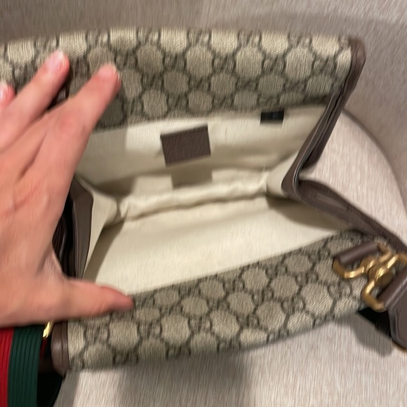 ⚡️Gucci Neo GG Supreme Crossbody Small Messenger Bag with Stripe Canvas Strap - Picture 12 of 16